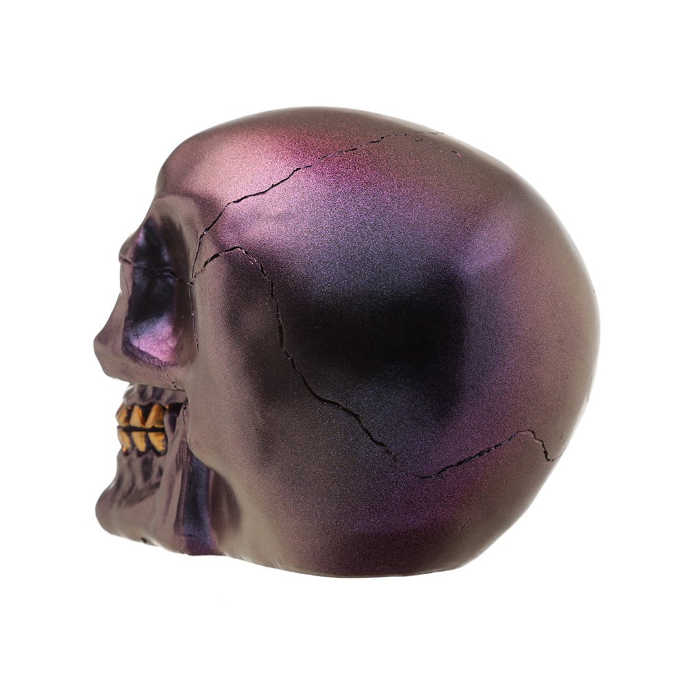 Crâne décoration métal reflet