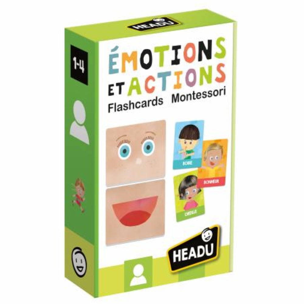 Flashcards Émotions et actions Montessori âge 1 à 4 ans