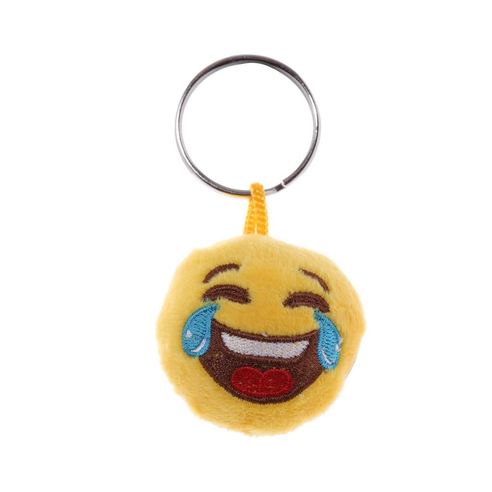 Porte Clés Emoji jaune pleure de rire
