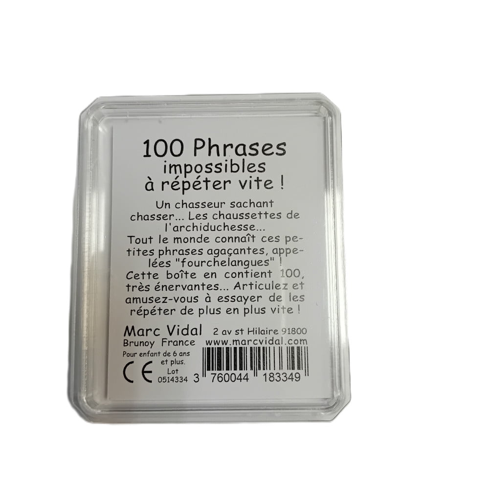 100 phrases impossibles à répéter vite