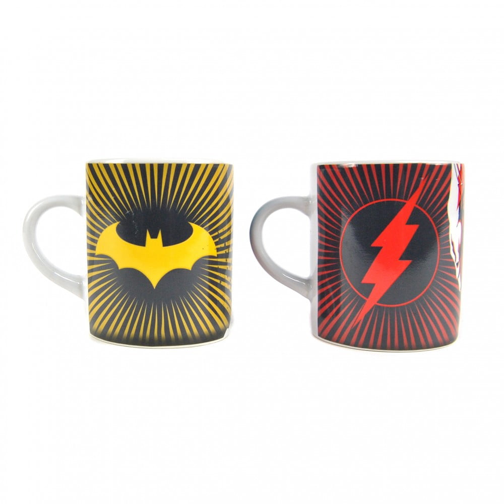 2 Mini mug Thermo-réactif Justice League