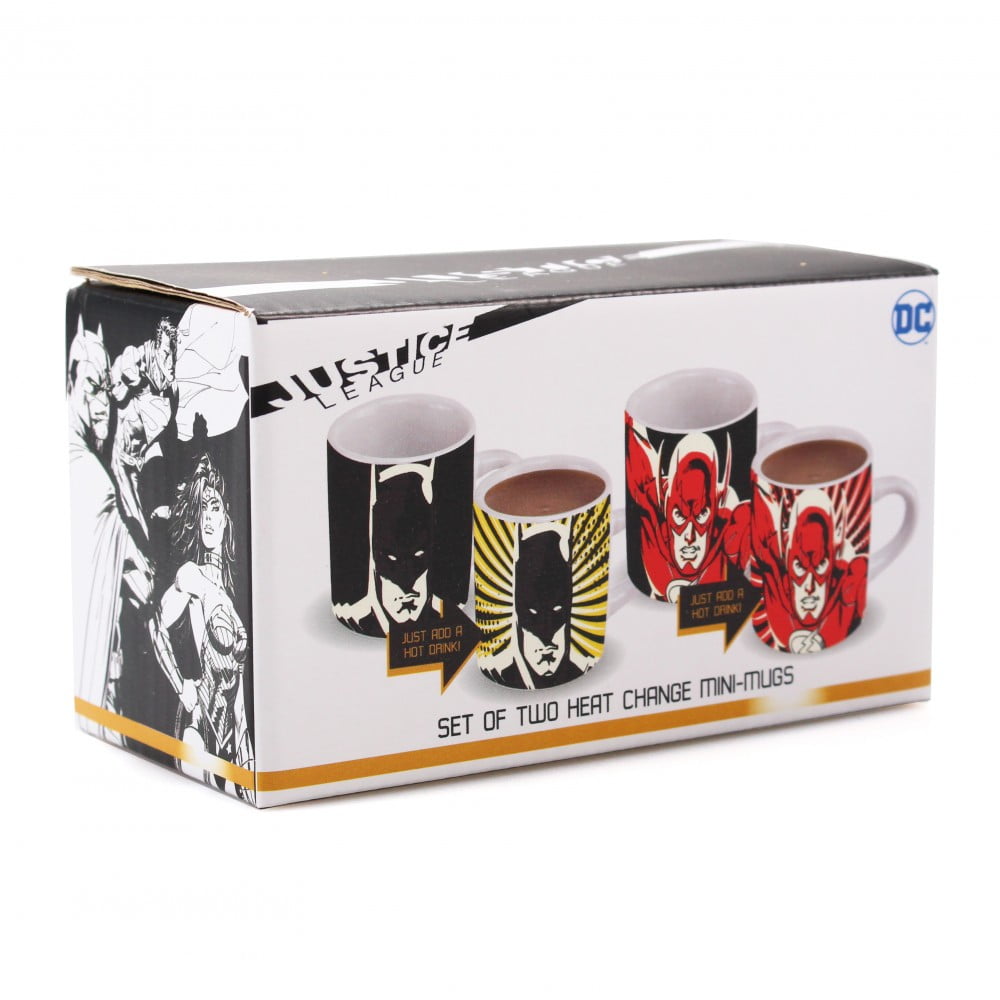 2 Mini mug Thermo-réactif Justice League