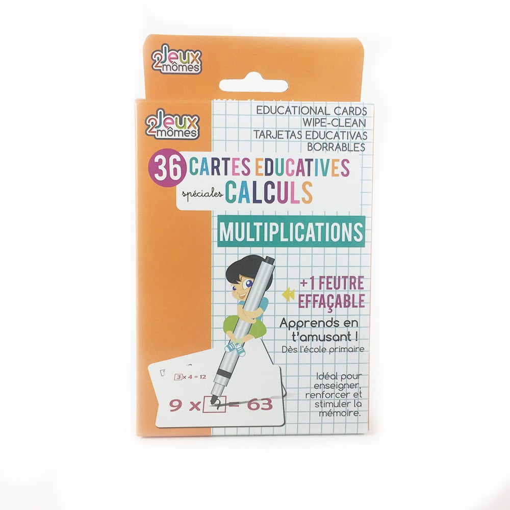 36 cartes éducatives multiplications