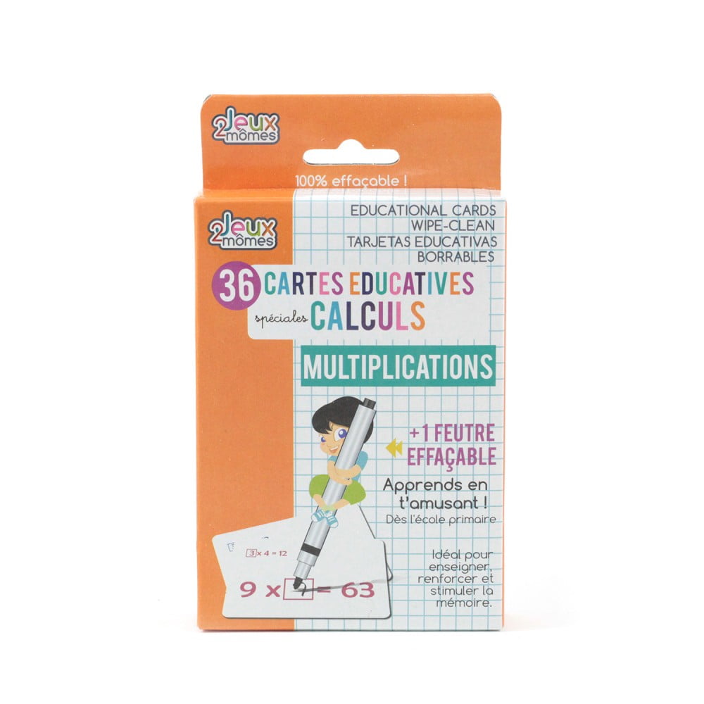 36 cartes éducatives multiplications