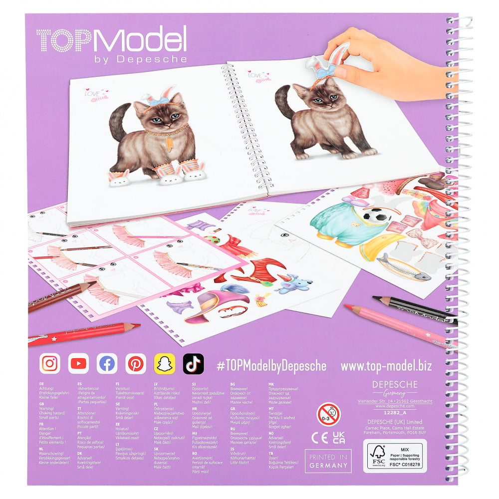 Album à colorier Create Your TOPModel Kitty