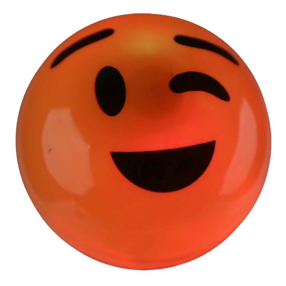 balle lumineuse rebondissante emoji rouge clin d'oeil