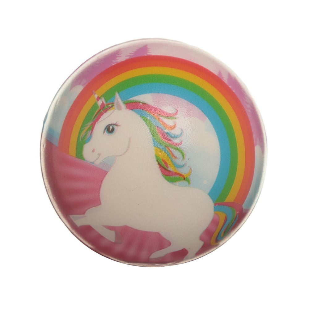 Balle plastique mou Licorne arc en ciel