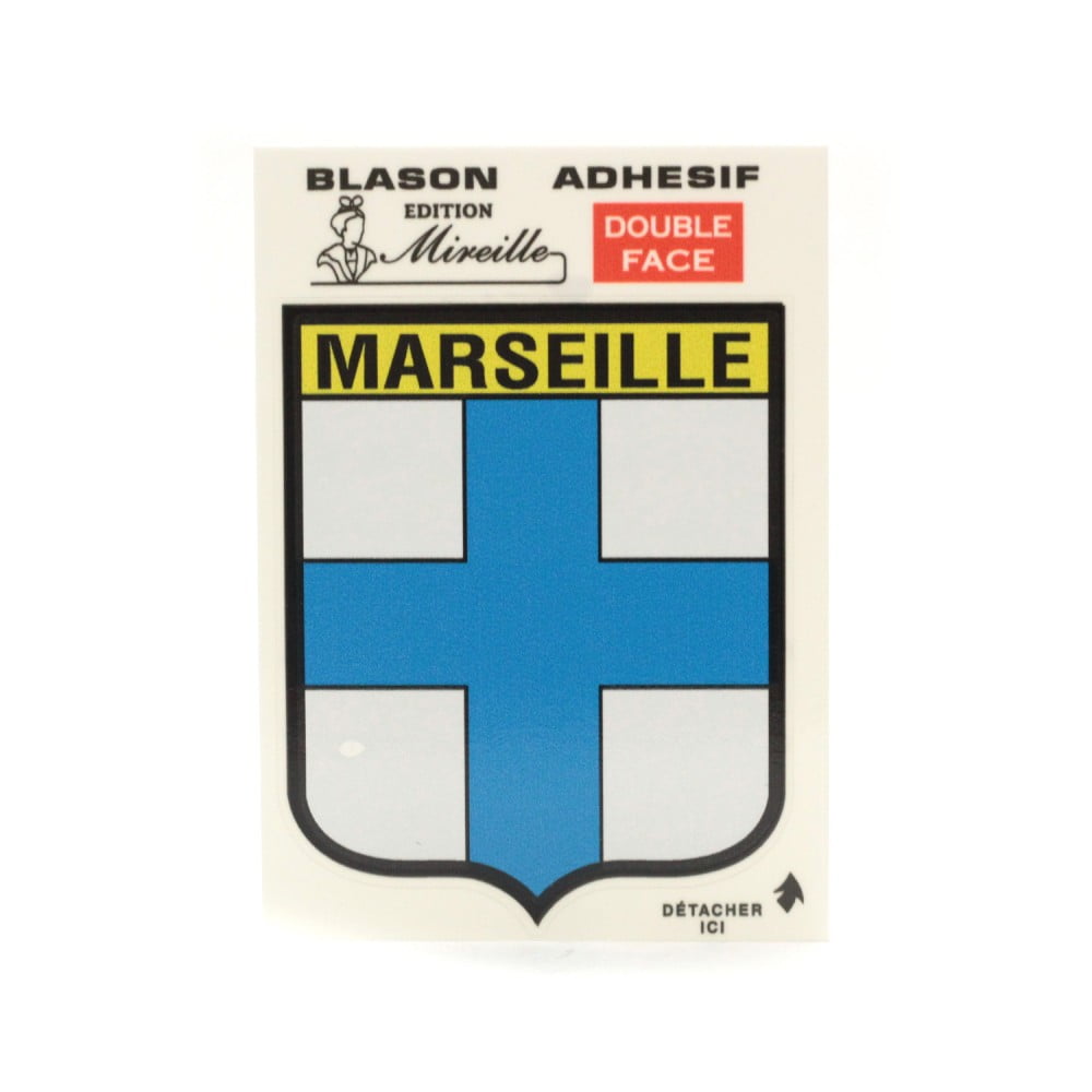 Blason Marseille autocollant double face