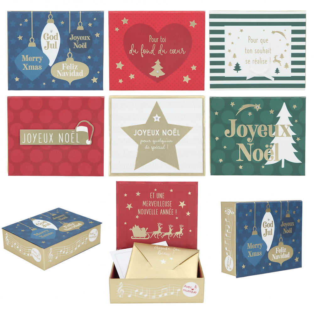 Boîte musicale de Noël Joyeux Noël Monde