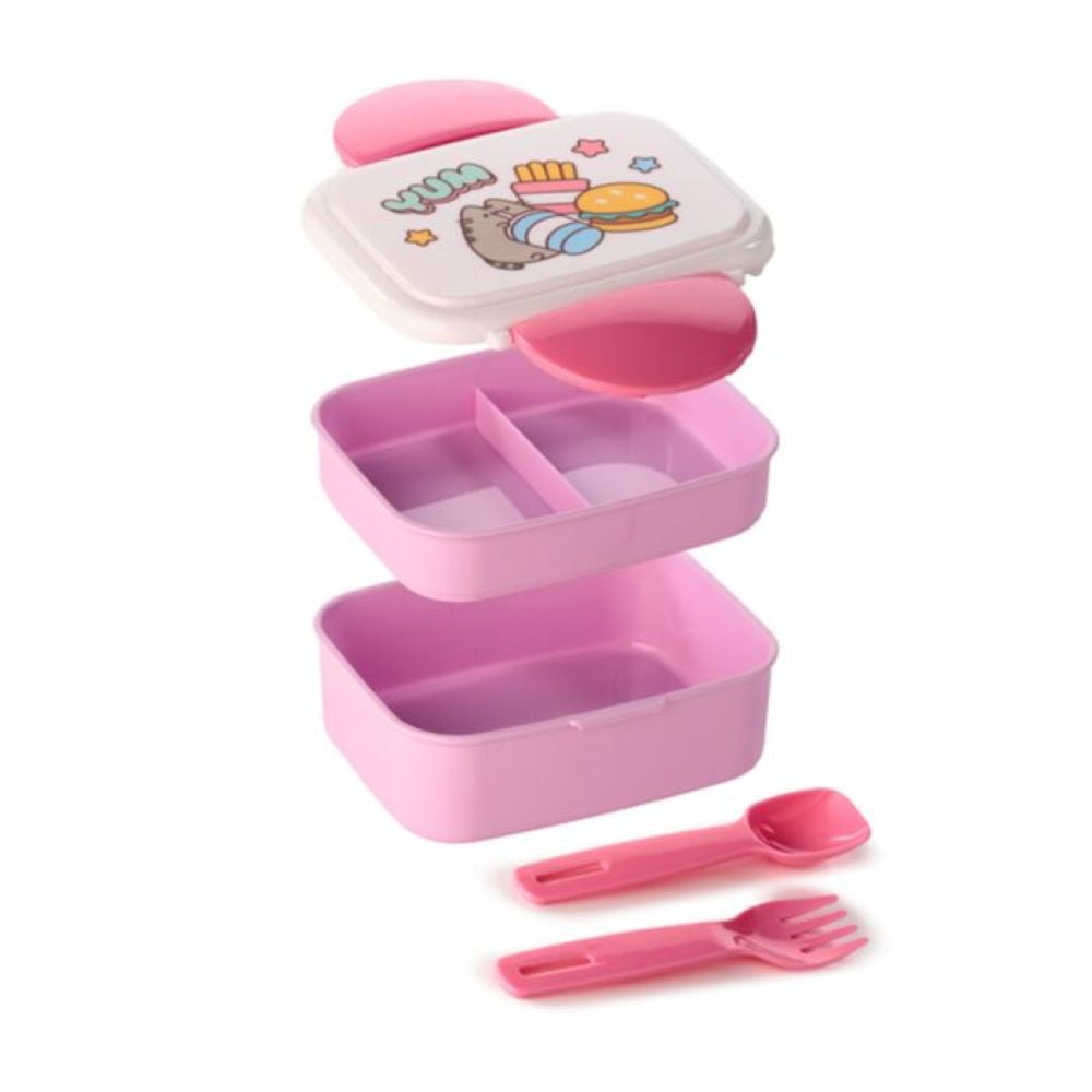 Boîte repas Bento compartimentée avec couverts – Pusheen le Chat Cœur
