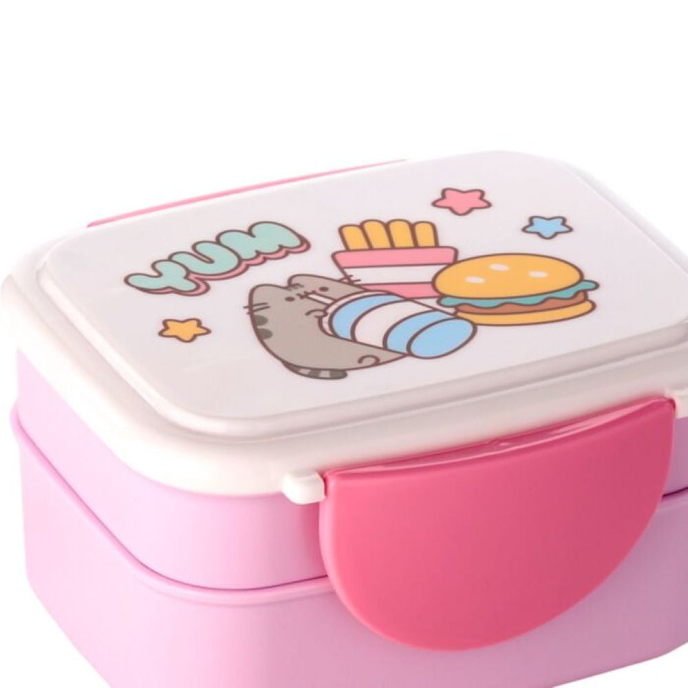Boîte repas Bento compartimentée avec couverts – Pusheen le Chat Cœur