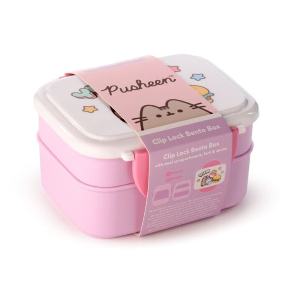 Boîte repas Bento compartimentée avec couverts – Pusheen le Chat Cœur