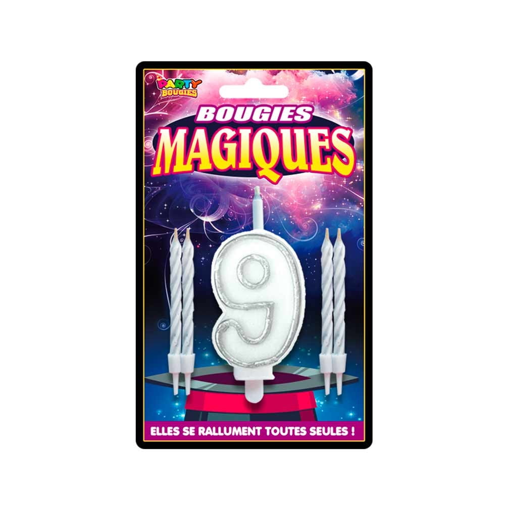 Bougie magique chiffre 9