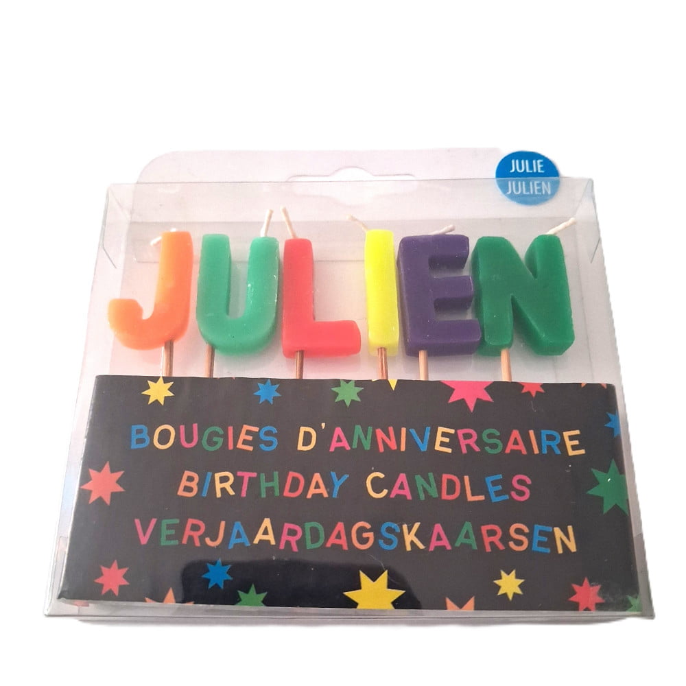 Bougie Prénom Julie ou Julien