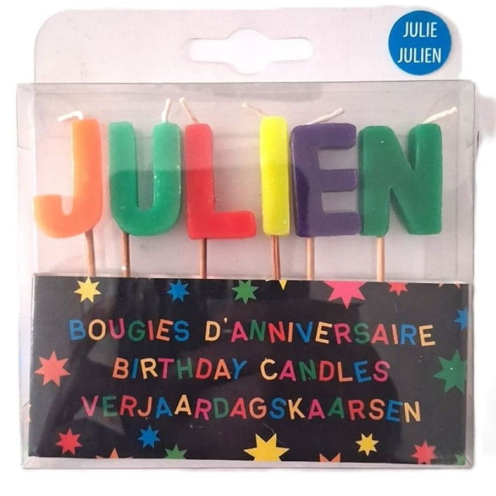 Bougie Prénom Julie ou Julien