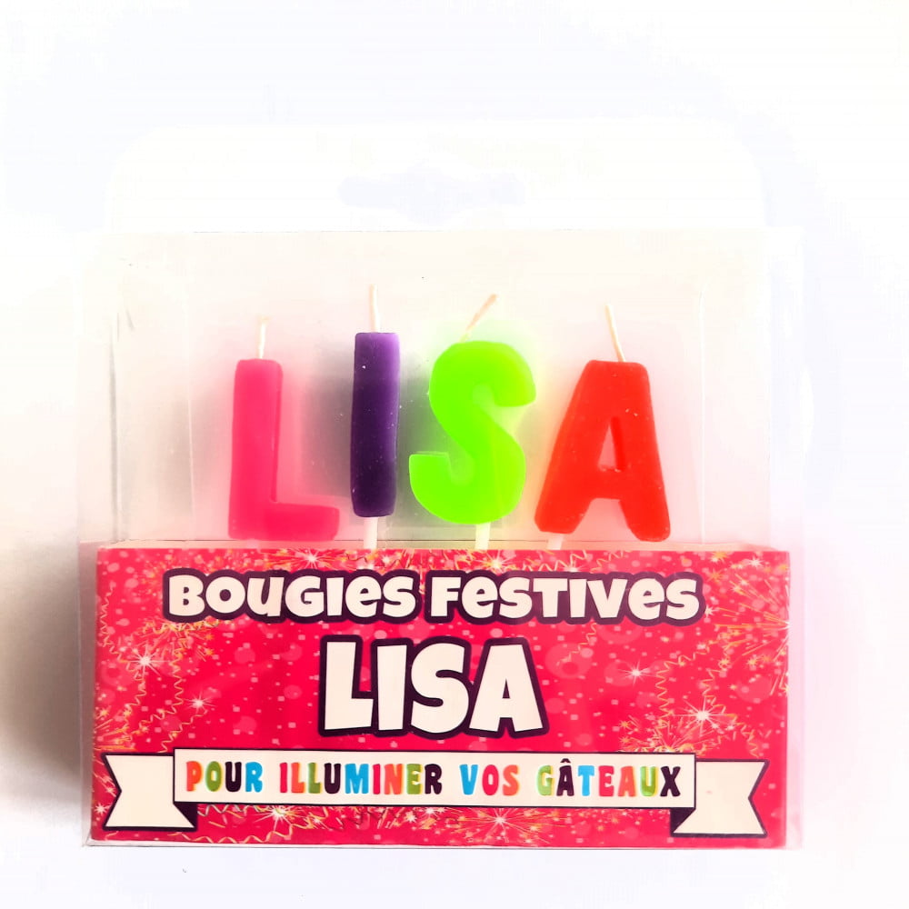 Bougie prénom Lisa