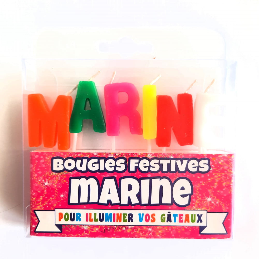 Bougie prénom Marine