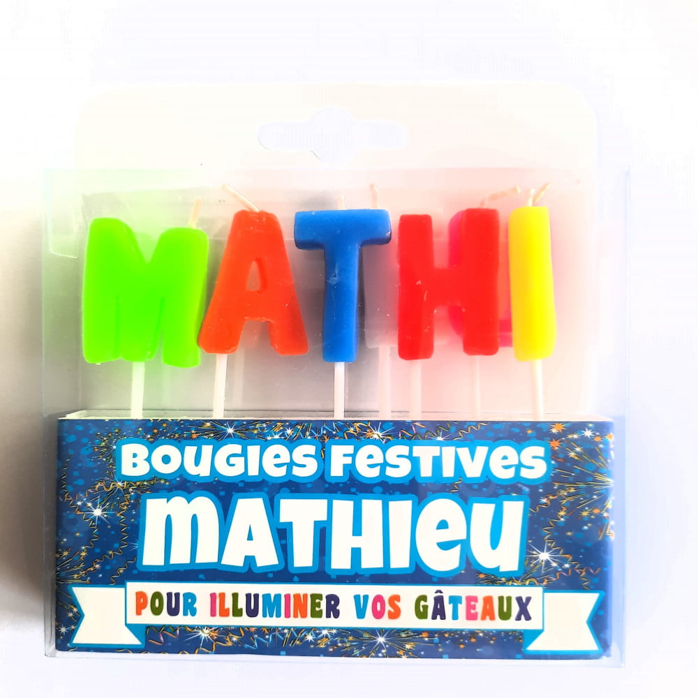 Bougie Prénom Mathieu