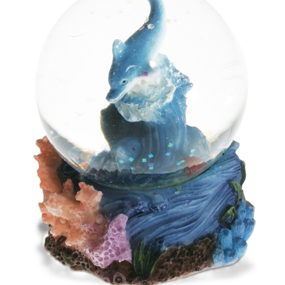 Boule à neige dauphin coraux