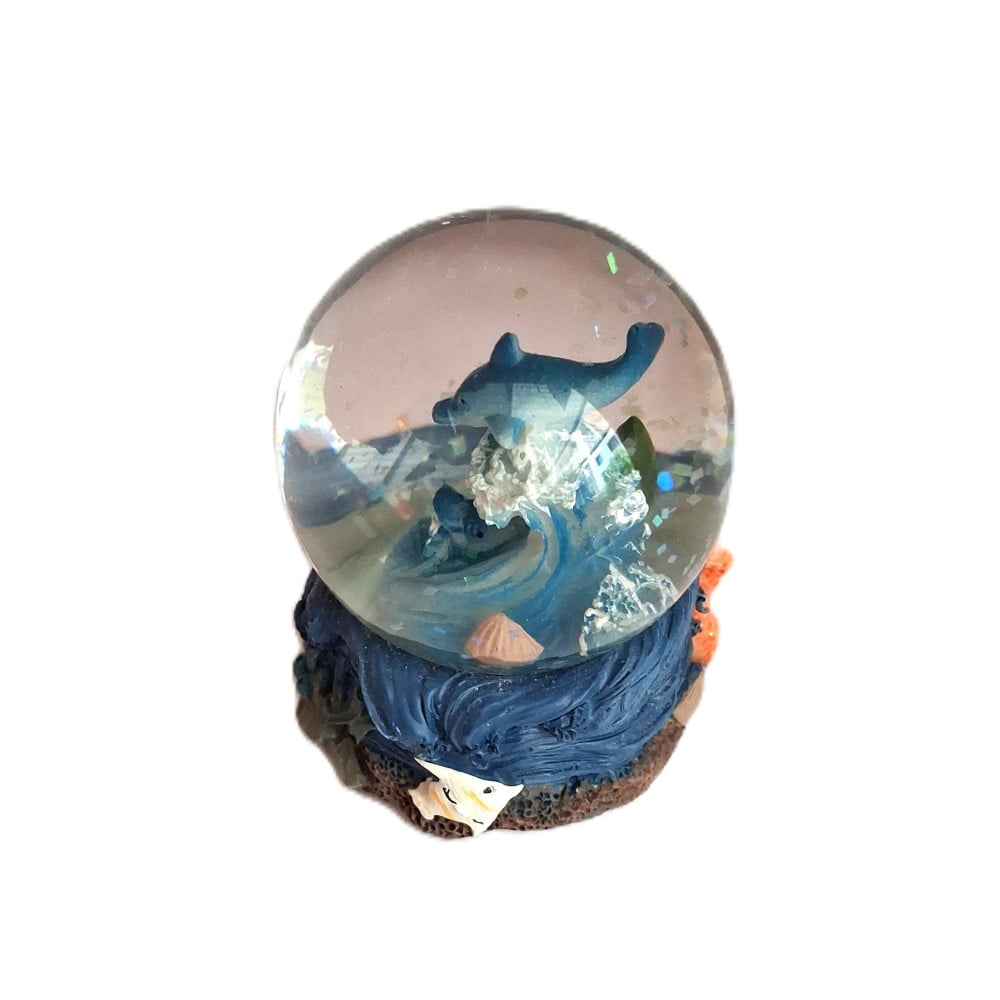 Boule à neige dauphin coraux