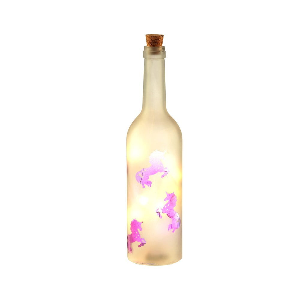Bouteille déco lumineuse licorne