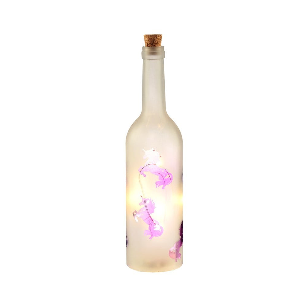 Bouteille déco lumineuse licorne