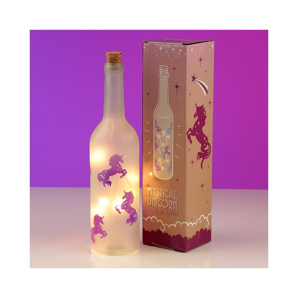 Bouteille déco lumineuse licorne