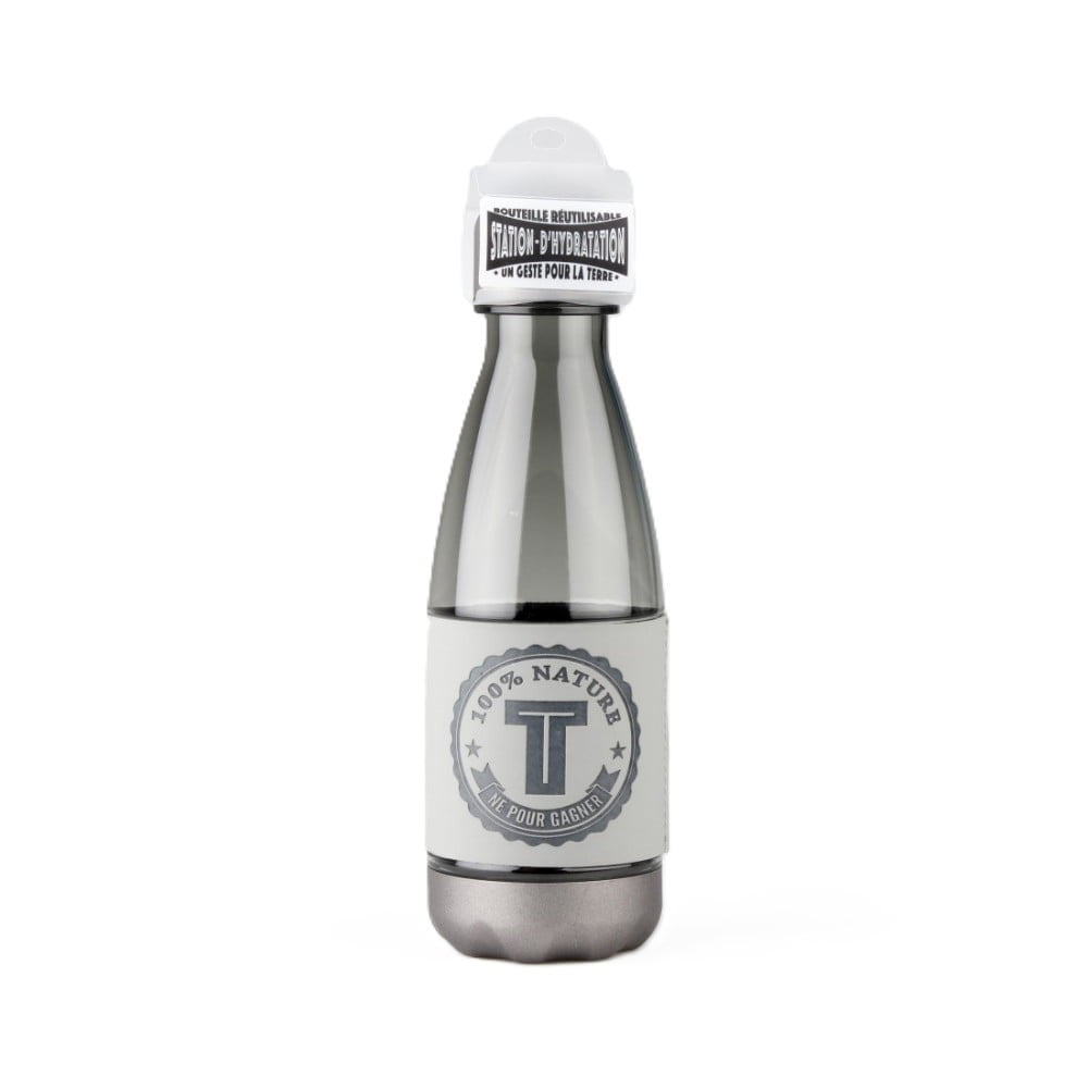 Bouteille réutilisable Lettre T en PETG sans BPA