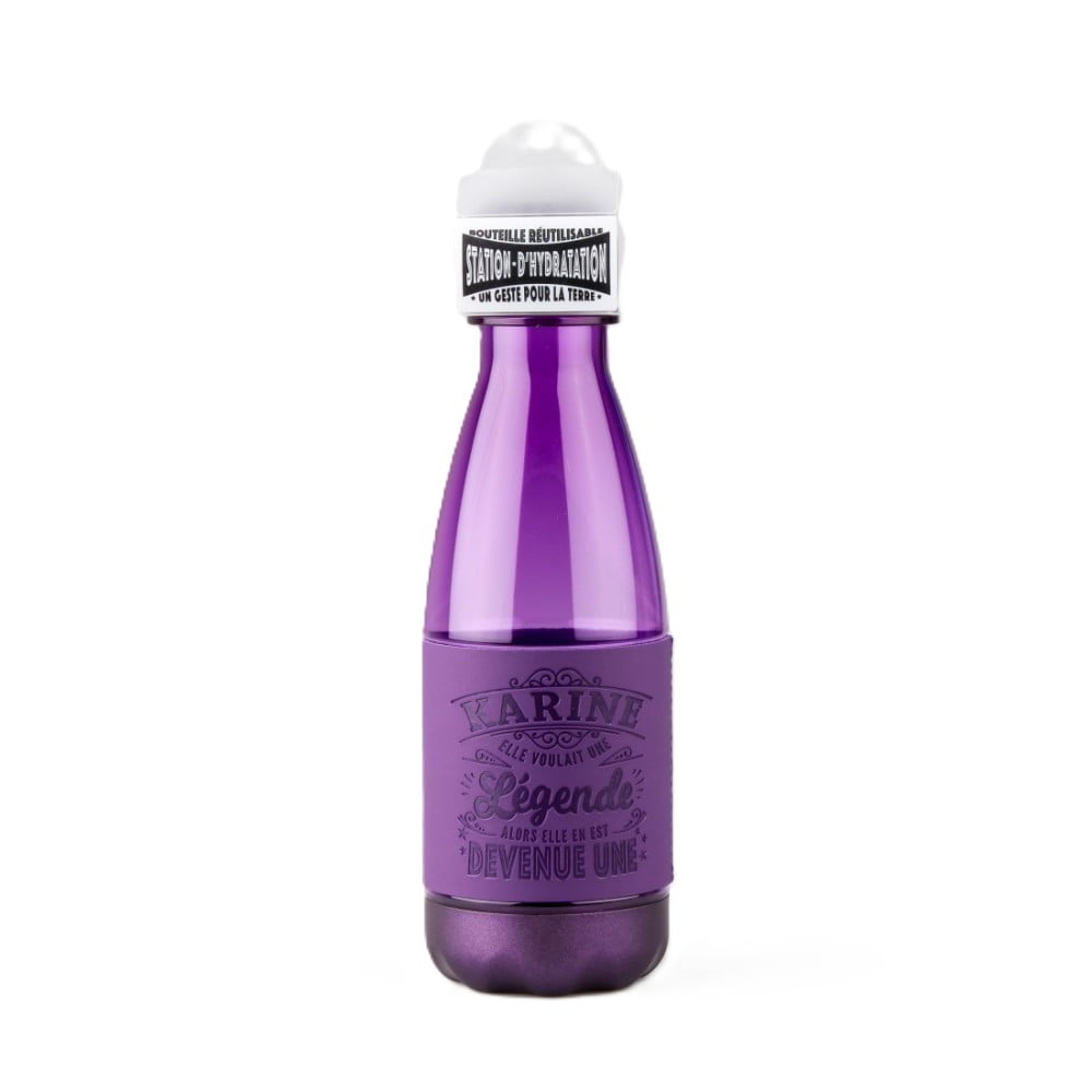 Bouteille réutilisable prénom Karine en PETG sans BPA