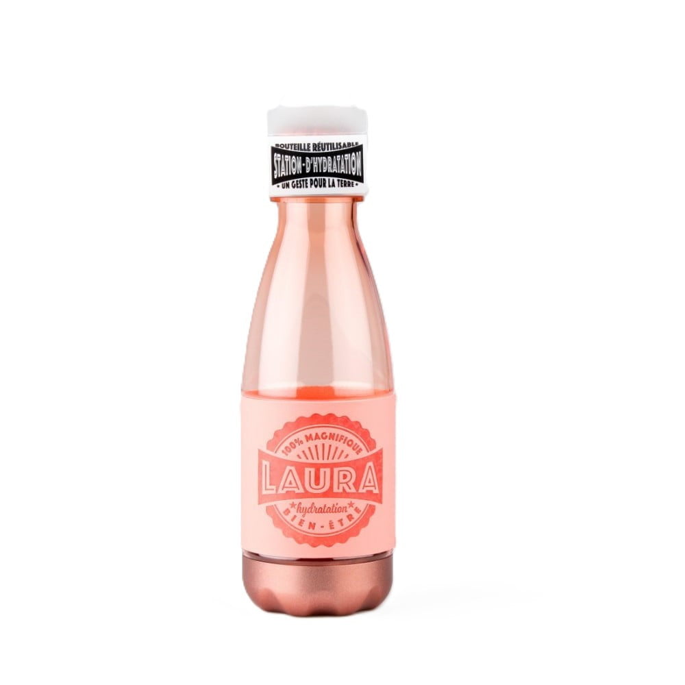 Bouteille réutilisable prénom Laura en PETG sans BPA