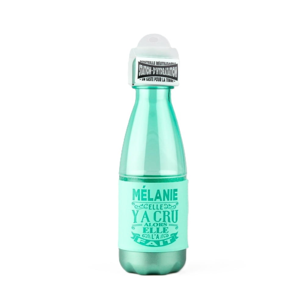 Bouteille réutilisable prénom Mélanie en PETG sans BPA