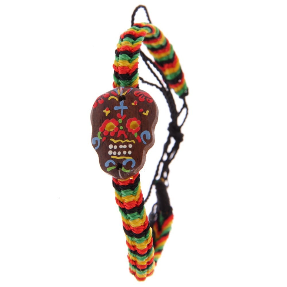 Bracelet Tête Mexicaine couleur rasta