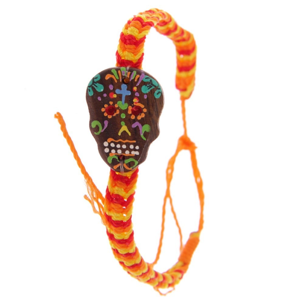 Bracelet Tête Mexicaine orange