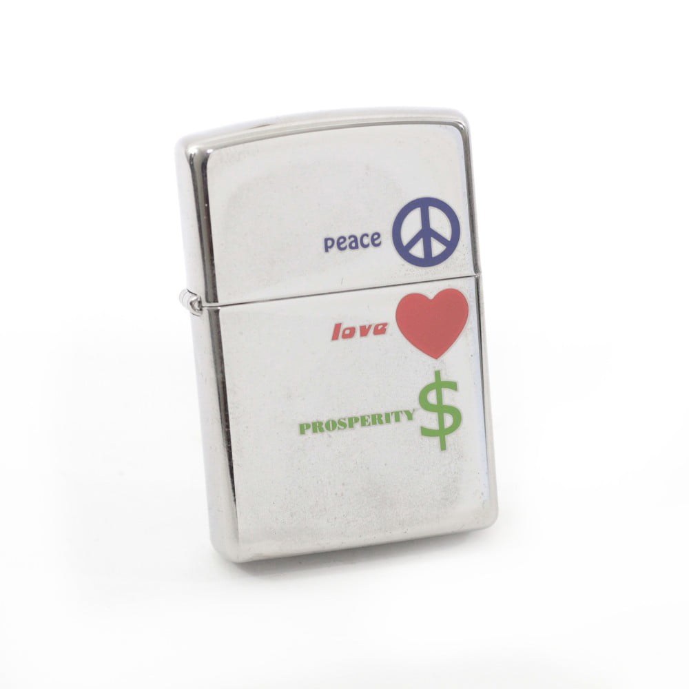 Briquet Zippo Peace  love prosperity