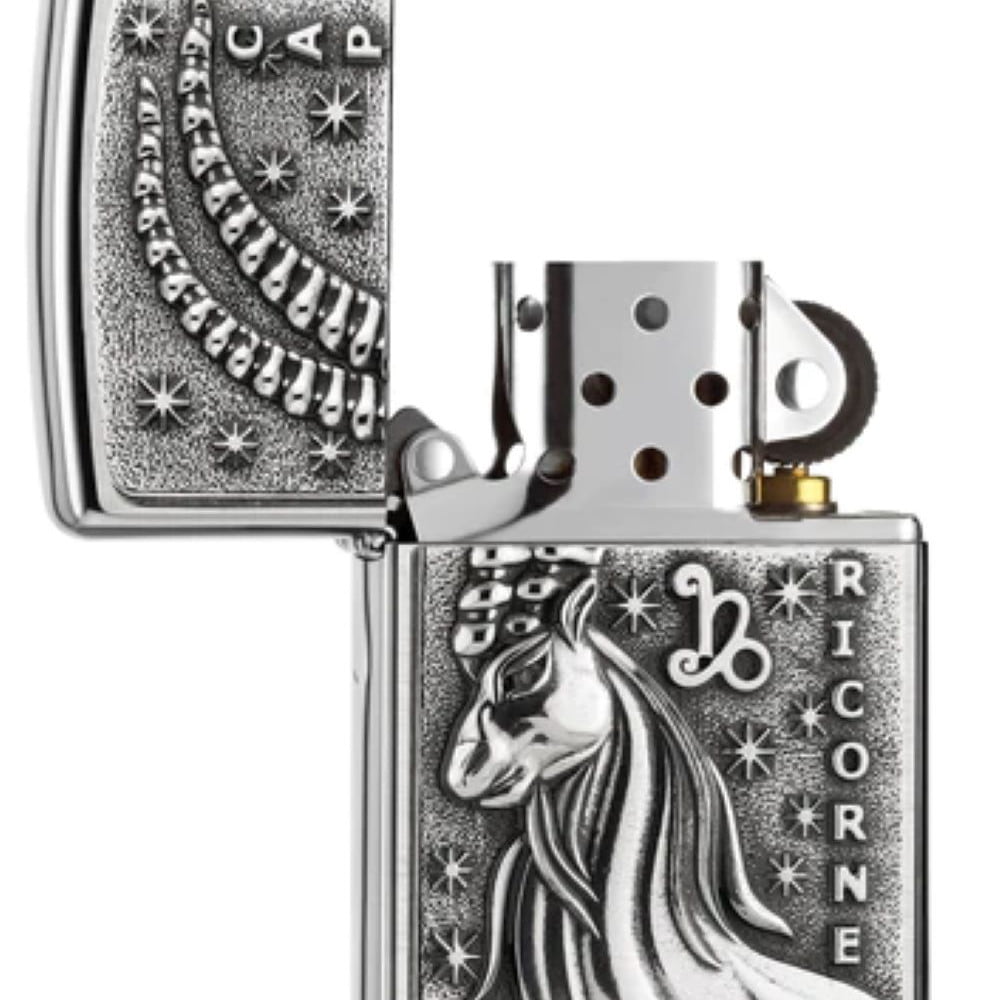 Briquet Zippo signe astro Capricorne