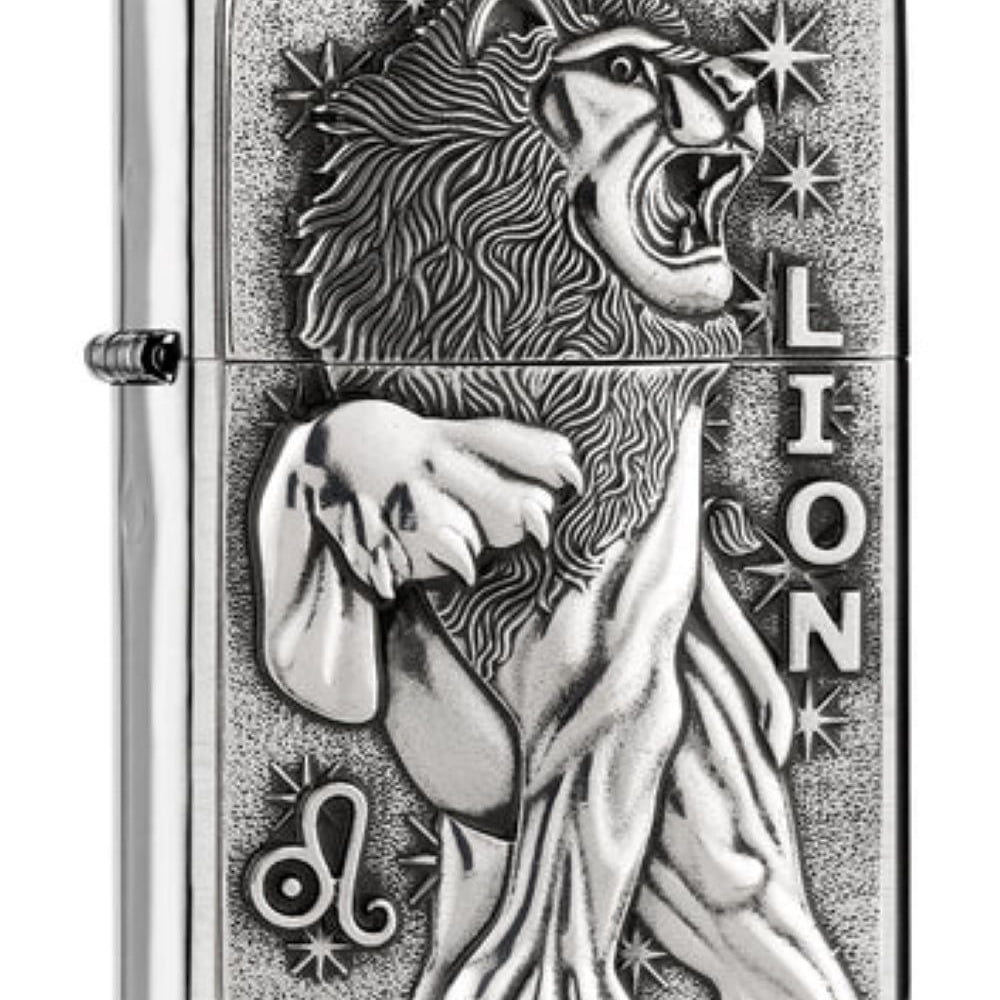 Briquet Zippo signe astro Lion