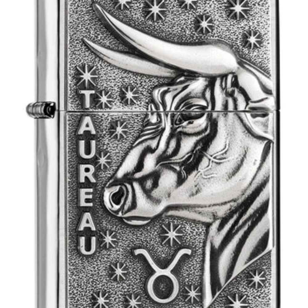 Briquet Zippo signe astro Taureaux