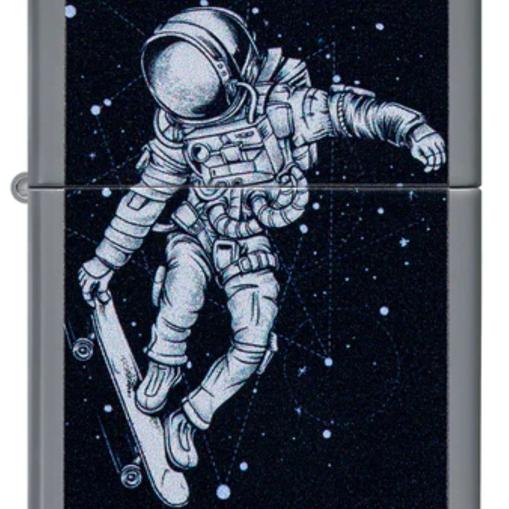 Briquet Zippo Skateboarding Astronaut Design 