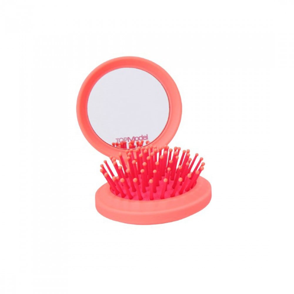 Brosse à cheveux avec miroir TOPModel rose pastel