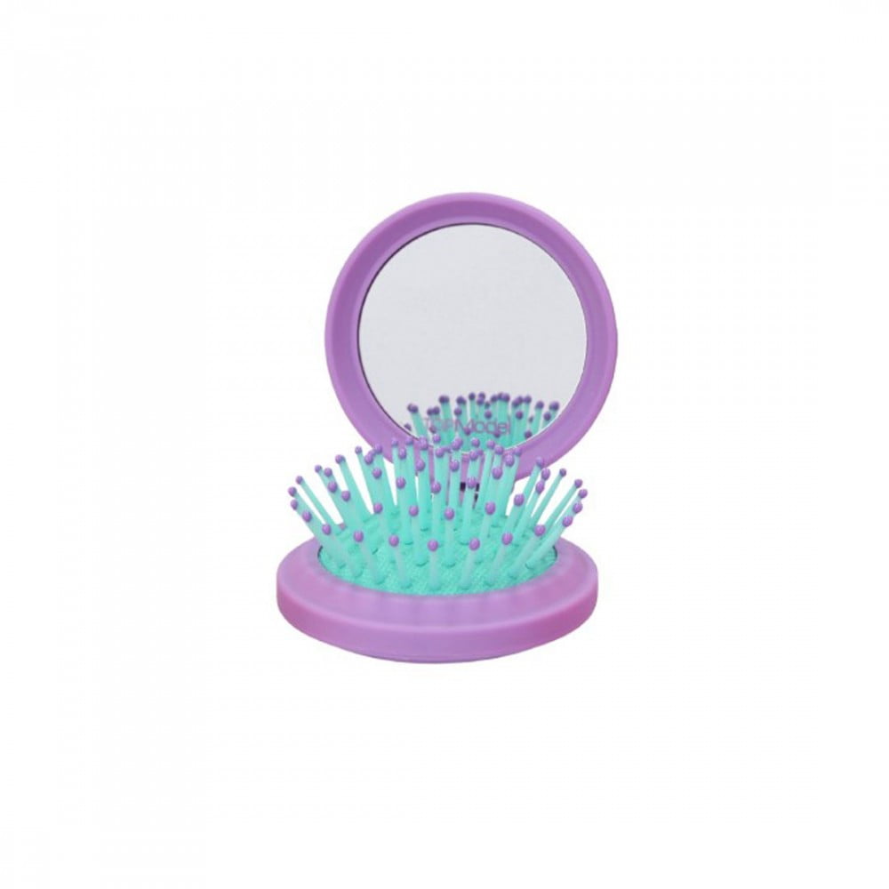 Brosse à cheveux avec miroir TOPModel violette
