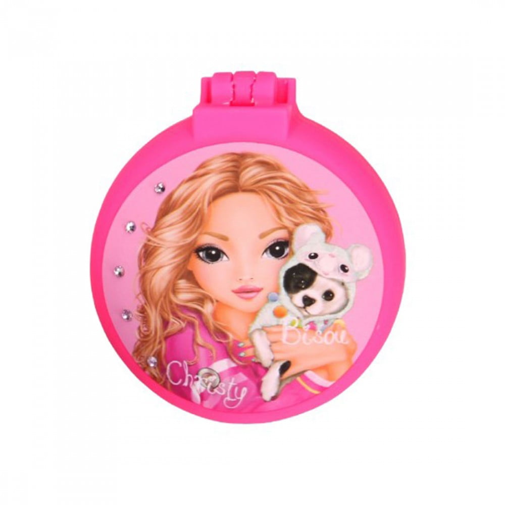 Brosse à cheveux avec miroir TOPModel rose