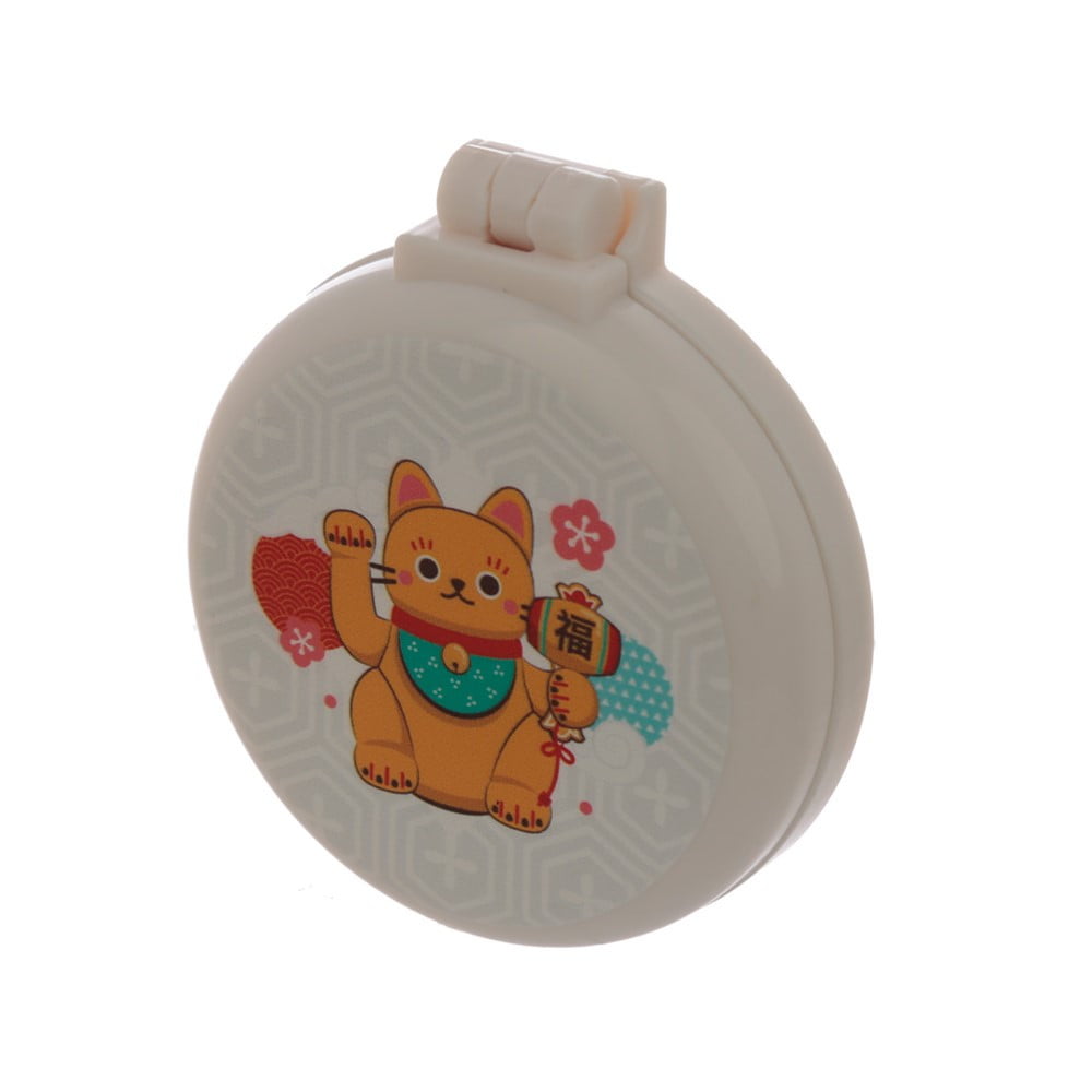 Brosse à cheveux pliante Maneki Neko orange