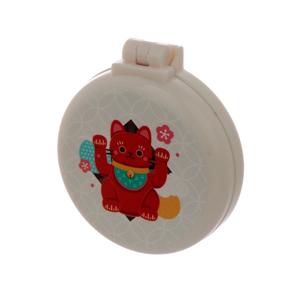 Brosse à cheveux pliante Maneki Neko rouge