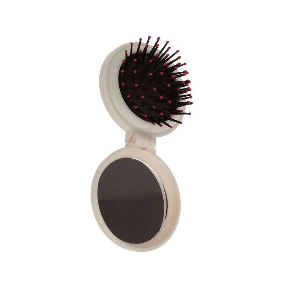 Brosse à cheveux pliante Maneki Neko rouge