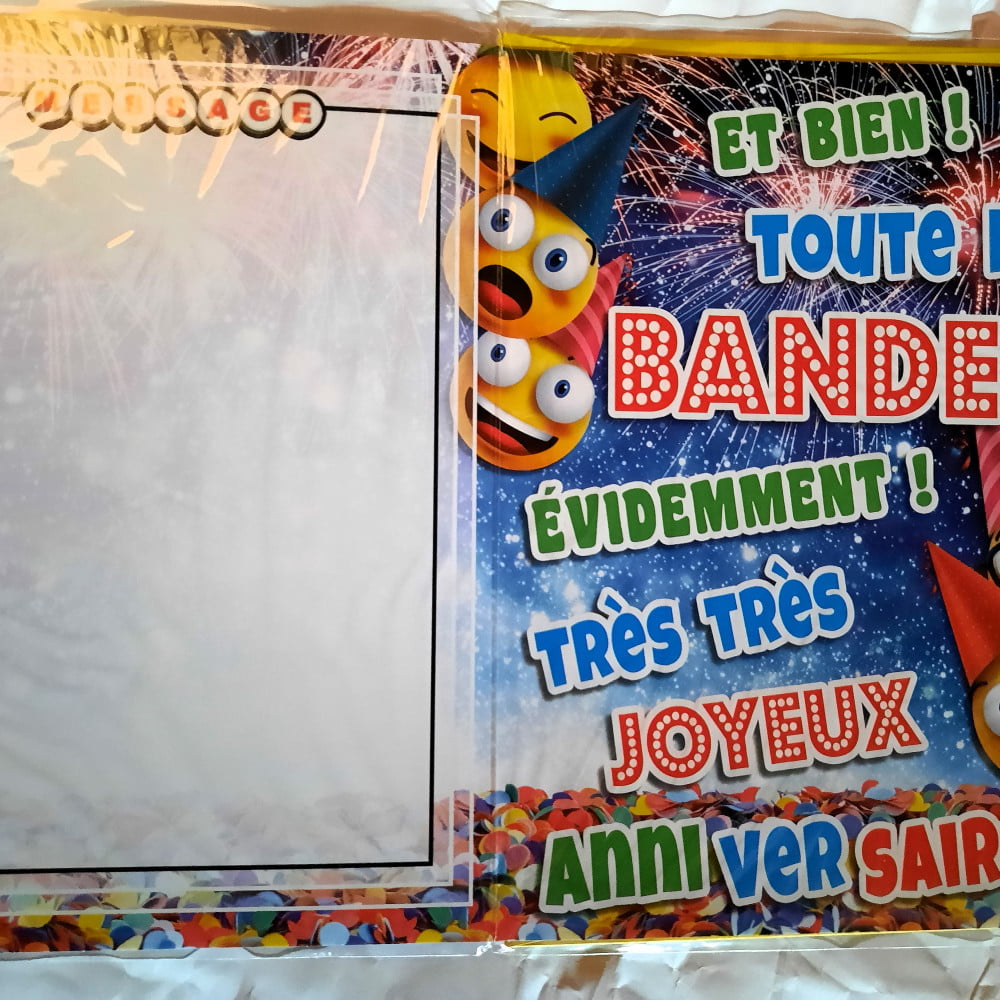 Carte géante anniversaire Aujourd'hui devine ....