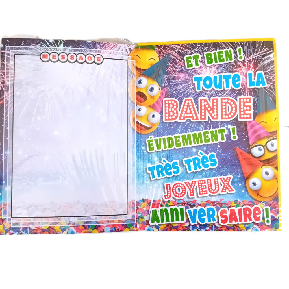 Carte géante anniversaire Aujourd'hui devine ....