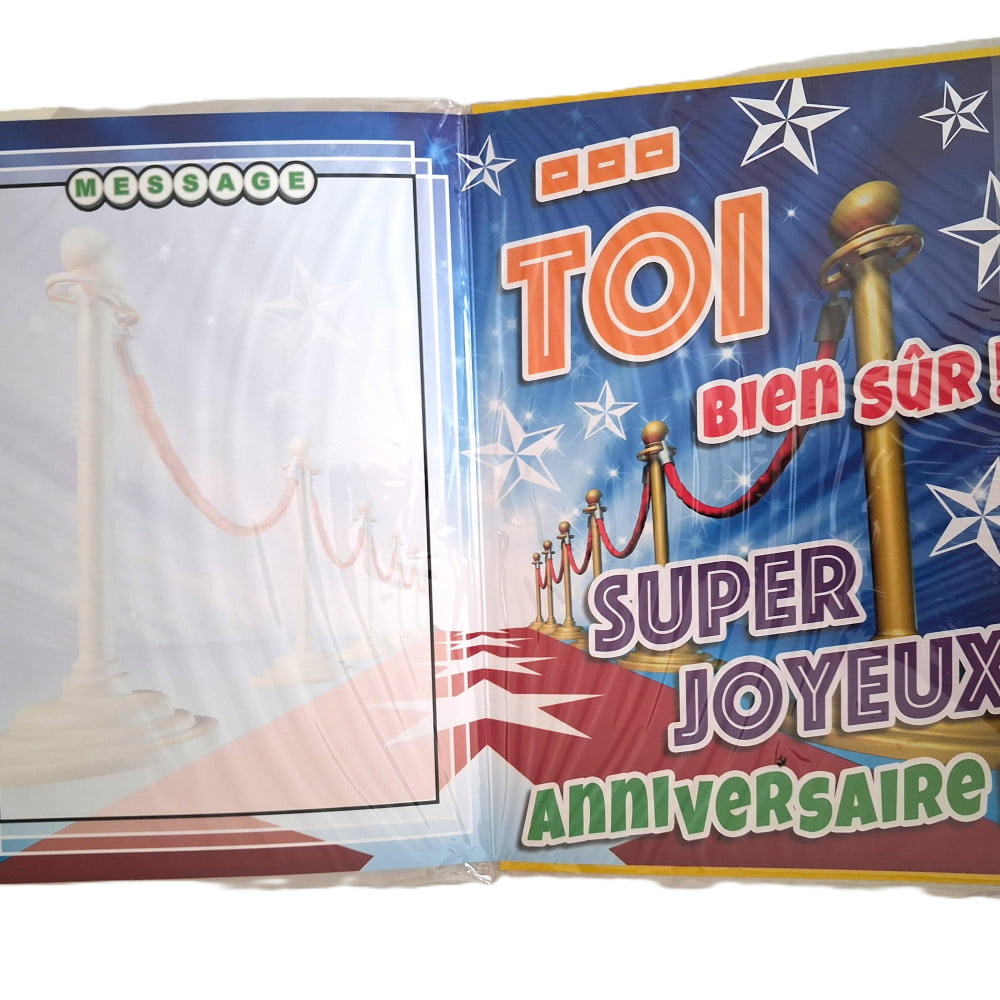 Carte Géante anniversaire humoristique format A4 - La super star