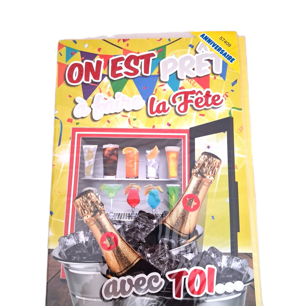 Carte Géante anniversaire humoristique format A4 - On est prêt