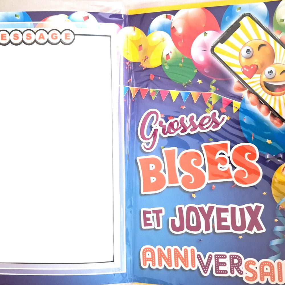 Carte Géante anniversaire humoristique format A4 - Tu croyais quand même pas