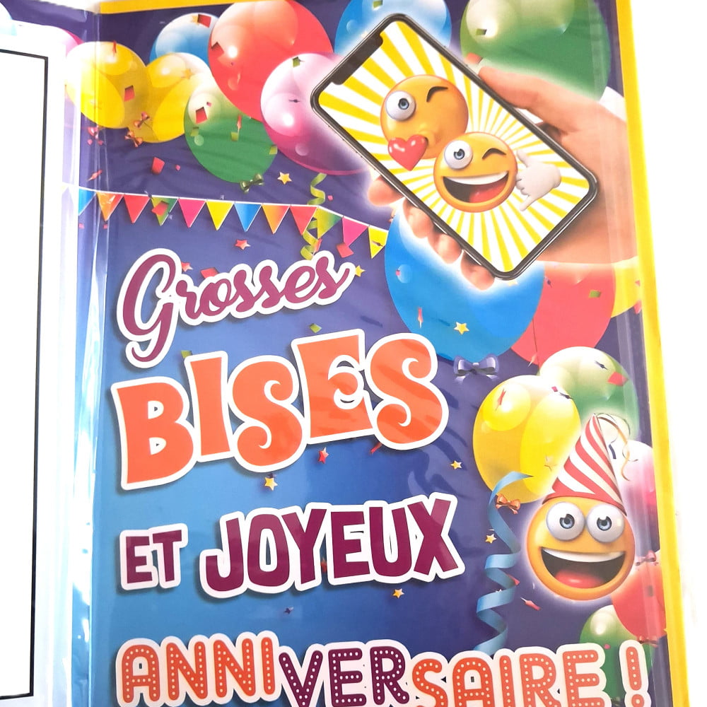 Carte Géante anniversaire humoristique format A4 - Tu croyais quand même pas